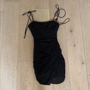 Cinq a Sept Elegant Black Ruched Dress
